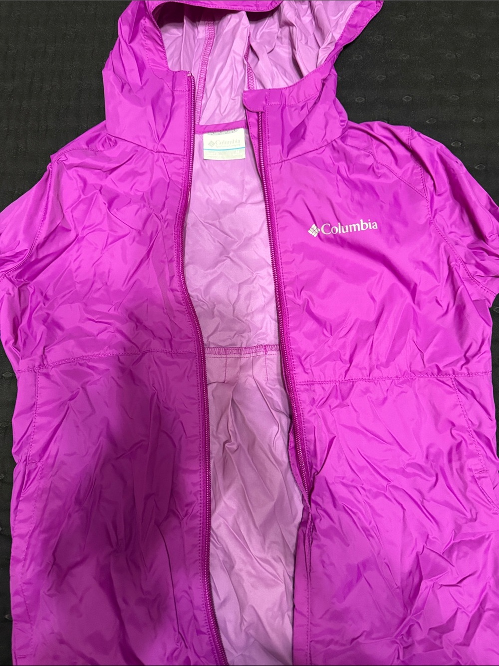 Columbia Bright Pink Hooded Windbreaker Jacket